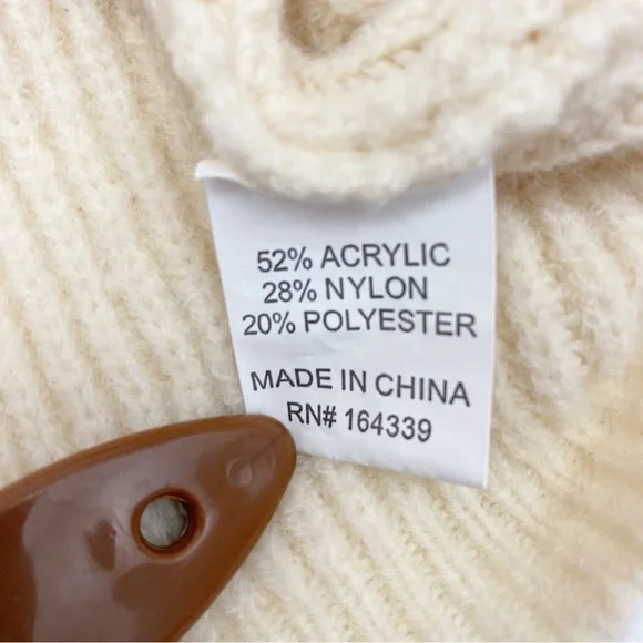 Petal + Pup Freddie Ribbed Knit Balloon Sleeve Turtleneck Sweater Ivory Cream - Picture 13 of 13